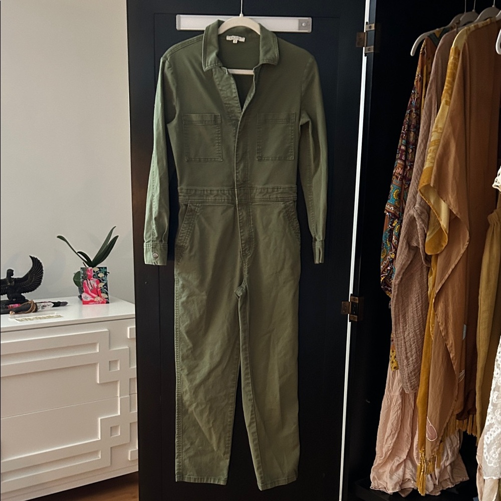 Chic Olive Green Utility Jumpsuit